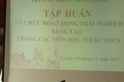 Tổ chức tập huấn hoạt động trải nghiệm sáng tạo