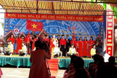 Hình ảnh lễ đón nhận bằng đạt chuẩn quốc gia